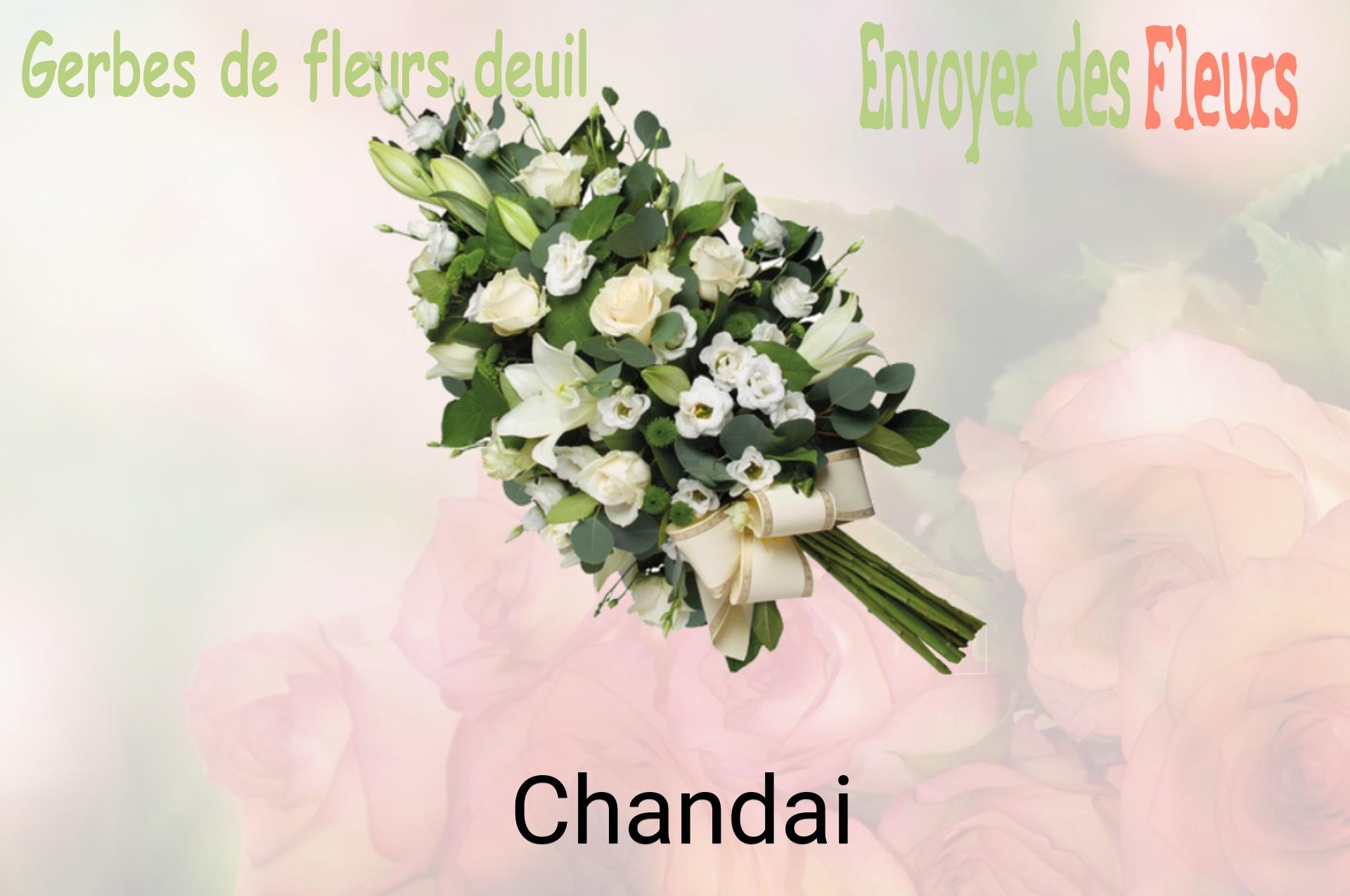 Gerbe de fleurs de deuil livrée à Chandai